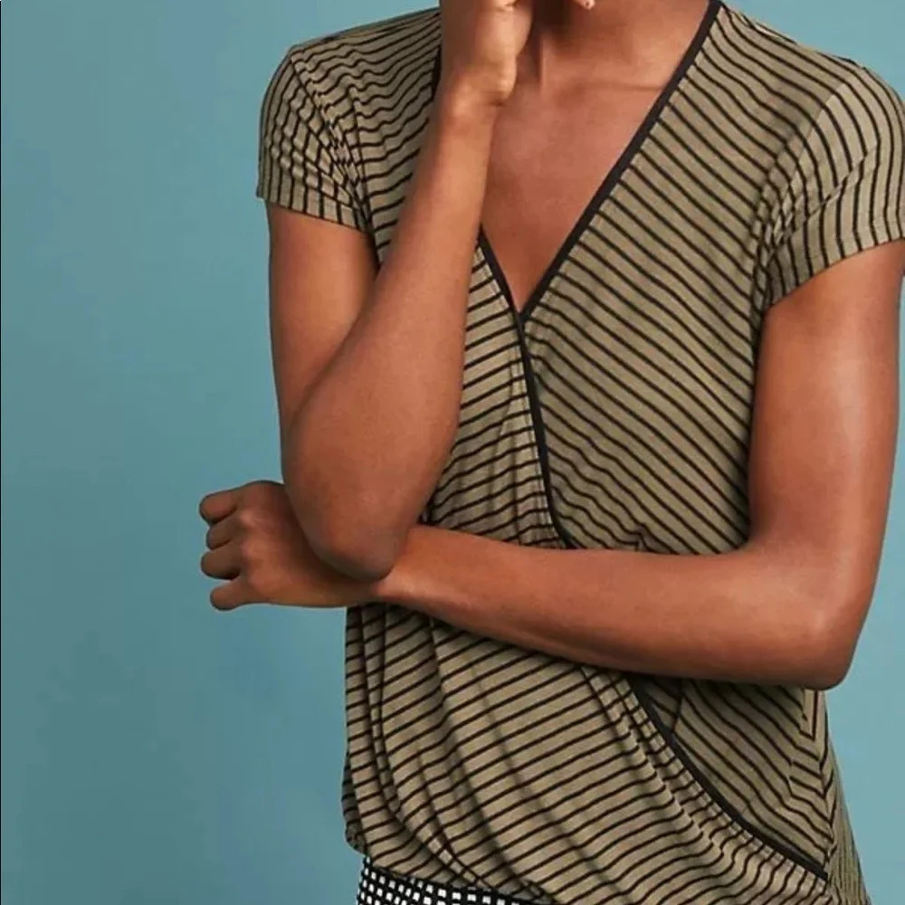 Anthropologie Maeve • Leila Faux Wrap Top